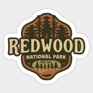 Redwood National Park Travel Sticker Sticker